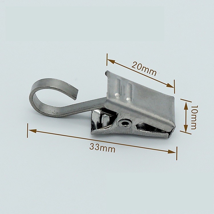 50Pcs/Set Stainless Steel Strong Curtain Rod Hook Clips Window Clamps Clips-4