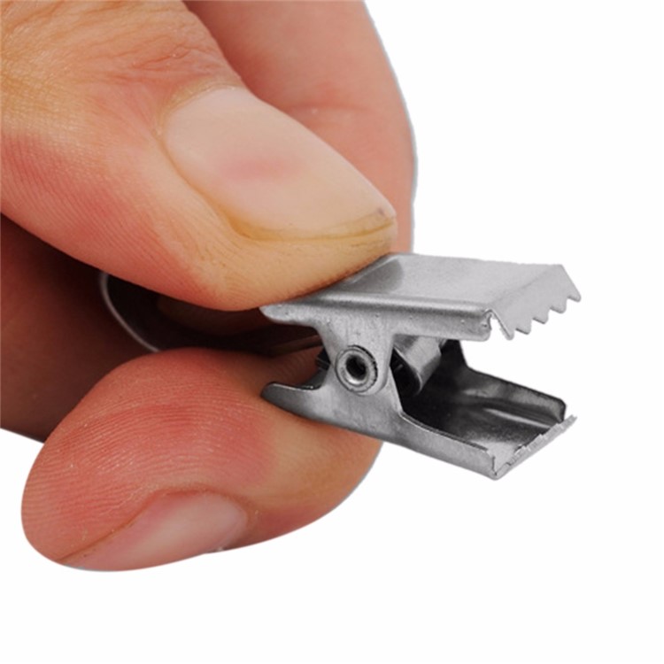 50Pcs/Set Stainless Steel Strong Curtain Rod Hook Clips Window Clamps Clips-6
