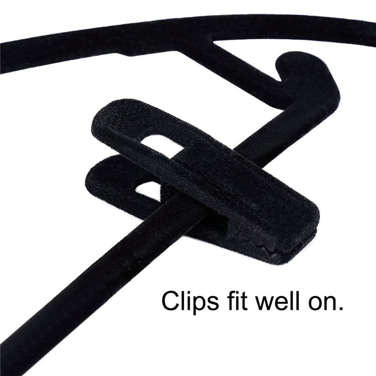 24PCS/Pack Velvet Surface Anti-slip Clothes Clips-2