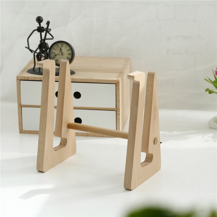 Creative Handicrafts Durable Solid Wood Laptop Stand Desktop Mount - Size: Small-2