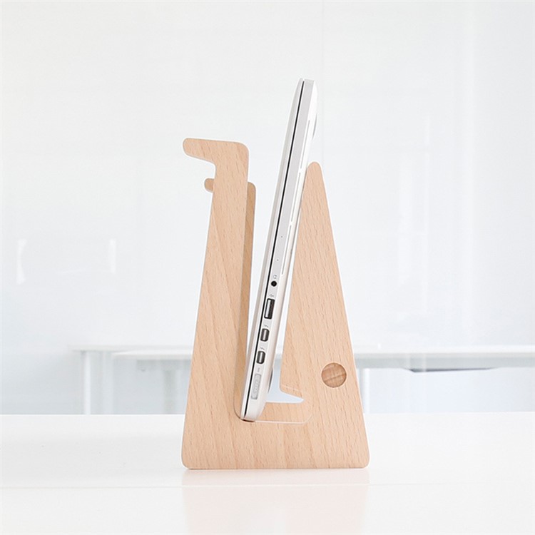 Creative Handicrafts Durable Solid Wood Laptop Stand Desktop Mount - Size: Small-4