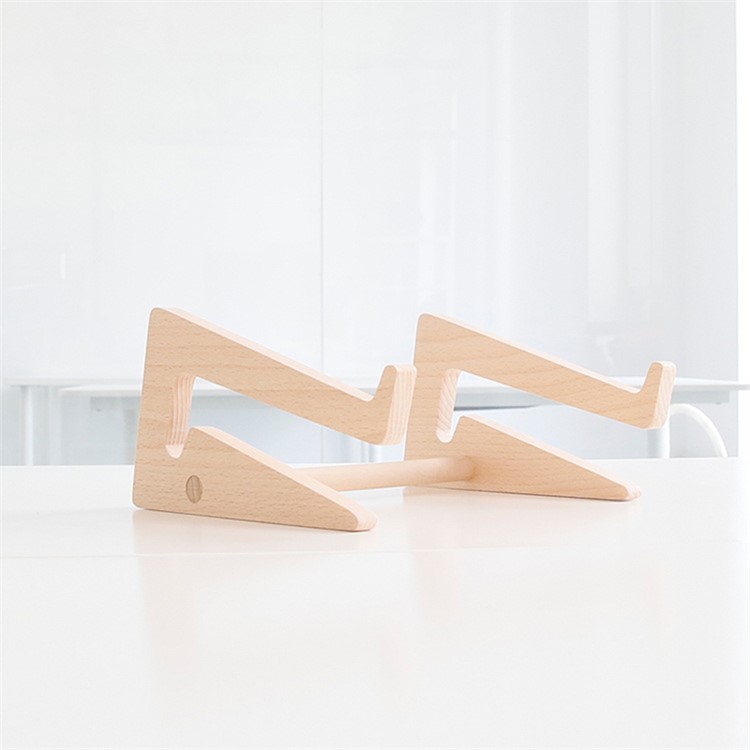 Creative Handicrafts Durable Solid Wood Laptop Stand Desktop Mount - Size: Small-5