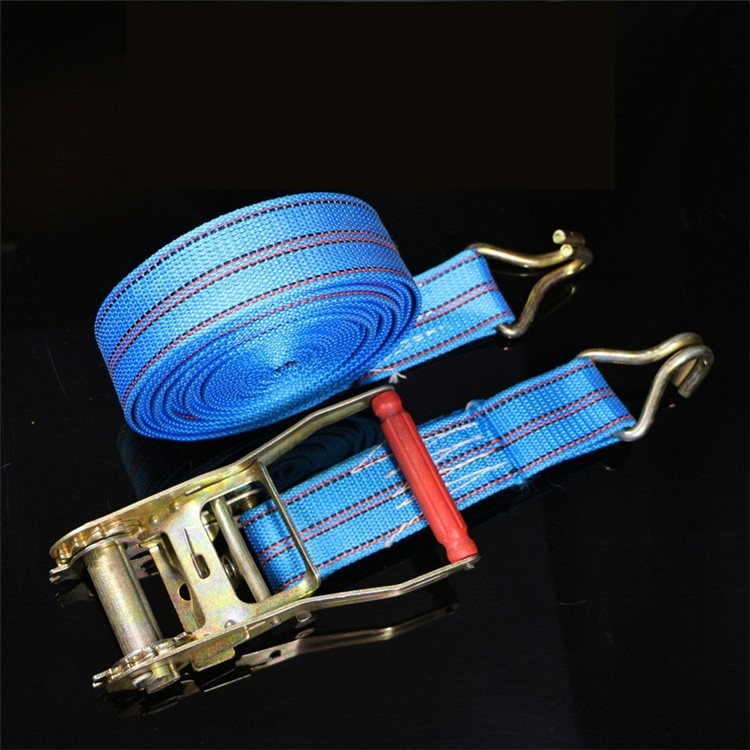 Durable Polyester Cargo Lash Luggage Tie Down Strap Belt with Metal Bundling Buckle-1
