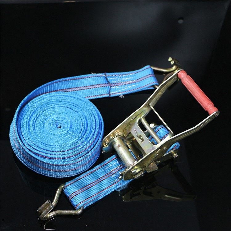 Durable Polyester Cargo Lash Luggage Tie Down Strap Belt with Metal Bundling Buckle-2