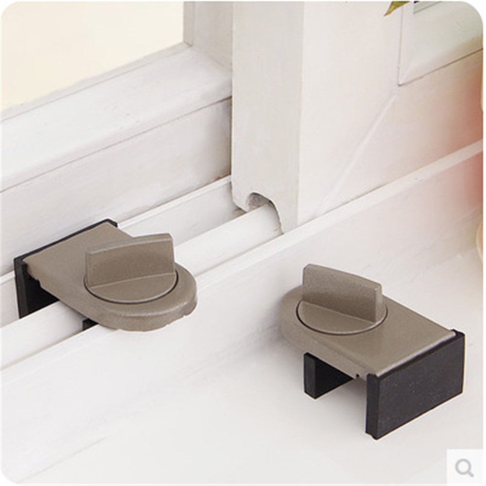 Sliding Sash Stopper Lock Anti-theft Window Sliding Door Baby Kids Child Safety Doors Lock-2