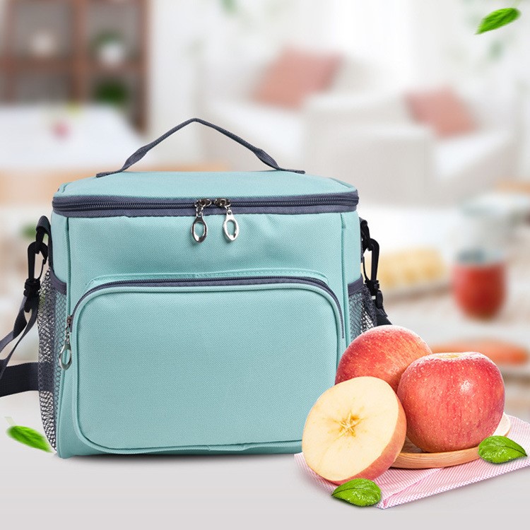 Portable Double Zipper Student Lunch Bag Insulation Bag Food Picnic Thermal Lunchbox Bag Cooler Tote Lunch Bag-1