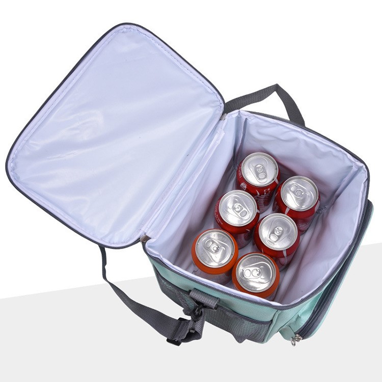 Portable Double Zipper Student Lunch Bag Insulation Bag Food Picnic Thermal Lunchbox Bag Cooler Tote Lunch Bag-2