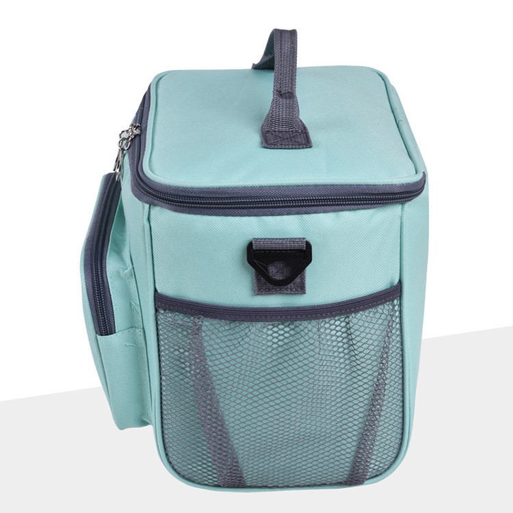 Portable Double Zipper Student Lunch Bag Insulation Bag Food Picnic Thermal Lunchbox Bag Cooler Tote Lunch Bag-4