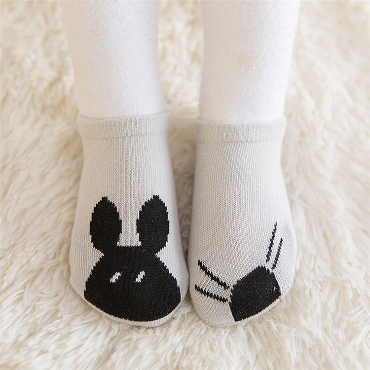 Spring Cartoon Baby Ankle Cotton Socks Anti-skid Glue Floor Walker Socks - Mouse / Size: 24-48 Months-1
