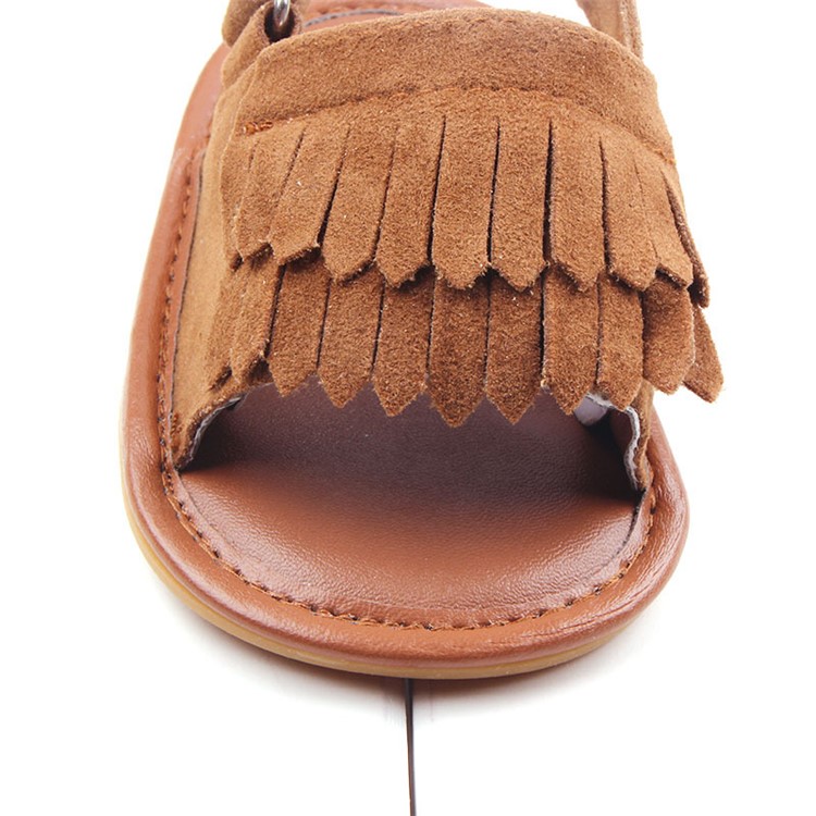 Summer Newborn Baby PU Leather Anti-skid Sandals Shoes - Brown / Size: 11-4