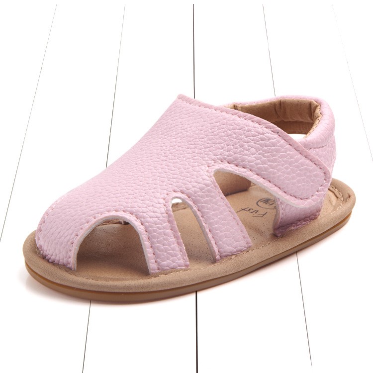 Summer Soft Toddler Sandals PU Leather Breathable Hollow Out Baby Shoes - Pink / Size: 12cm-4