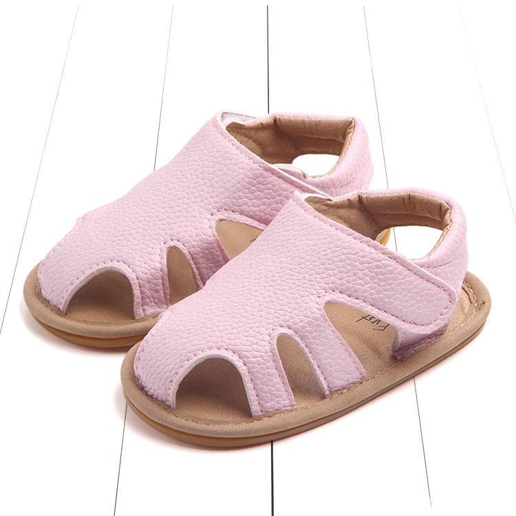 Summer Soft Toddler Sandals PU Leather Breathable Hollow Out Baby Shoes - Pink / Size: 14cm-1
