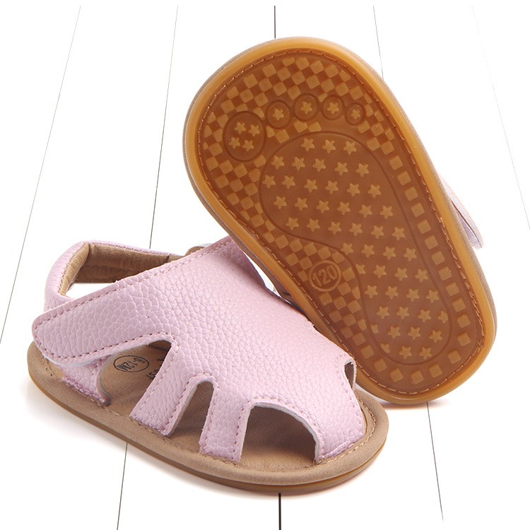Summer Soft Toddler Sandals PU Leather Breathable Hollow Out Baby Shoes - Pink / Size: 14cm-2