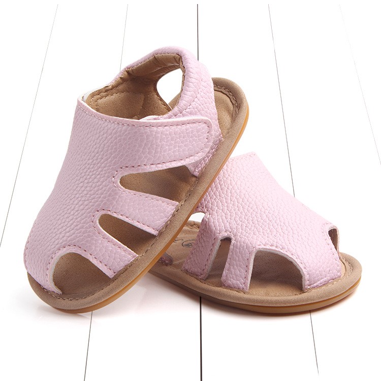 Summer Soft Toddler Sandals PU Leather Breathable Hollow Out Baby Shoes - Pink / Size: 14cm-3