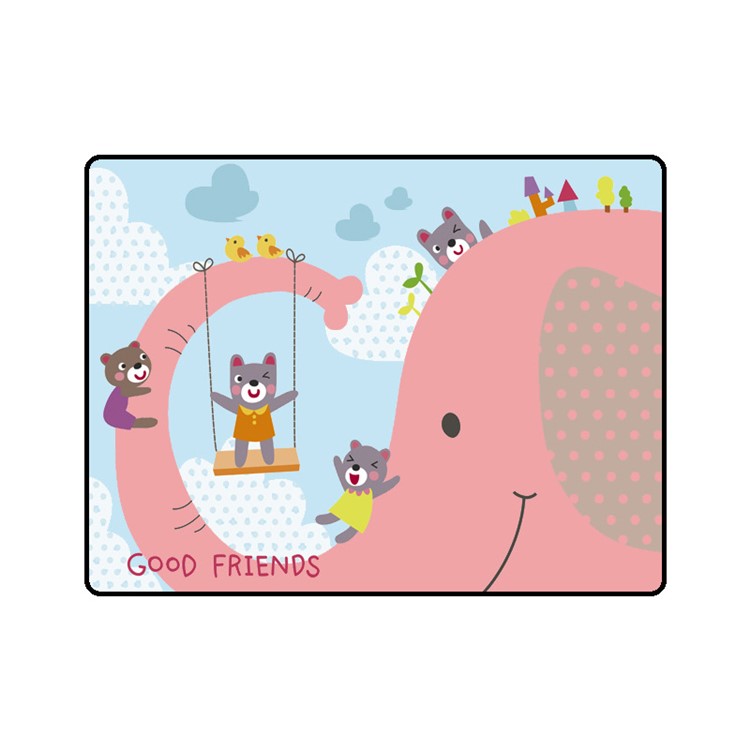 Cute Cartoon Pattern Double-layer Magnet Car Foldable Side Window Summer Sun Shade UV Protection Shield Curtain - Elephant-1