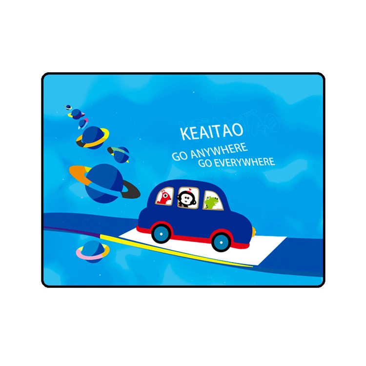 Cartoon Pattern Double-layer Magnet Kid UV Protection Car Foldable Side Window Summer Sun Shade Suction Cup Curtain - Animal and Blue Car-1