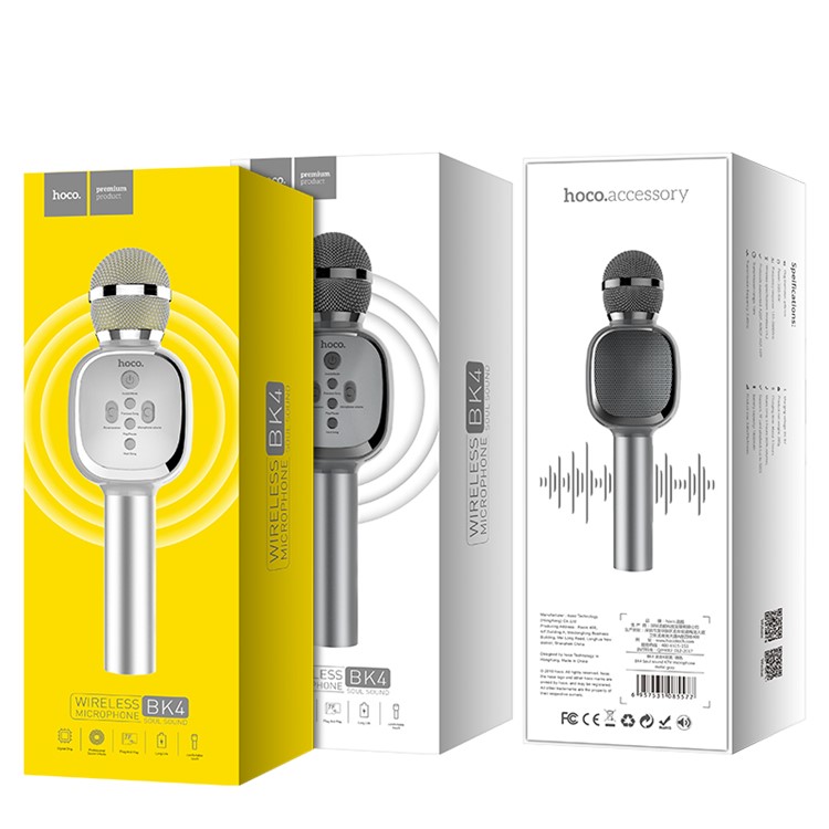 HOCO BK4 Soul Sound KTV Handheld Microphone - Silver-7