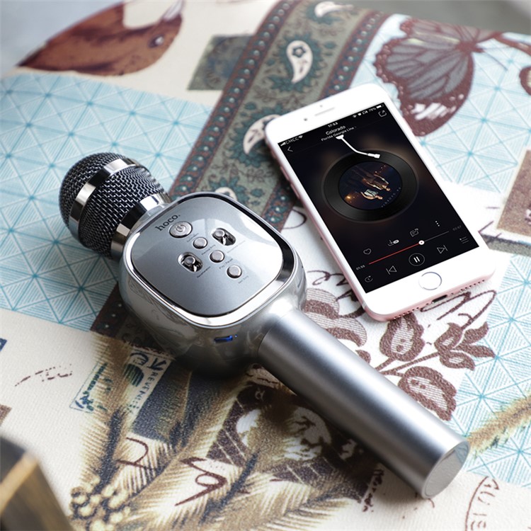 HOCO BK4 Soul Sound KTV Handheld Singing Microphone - Grey-5