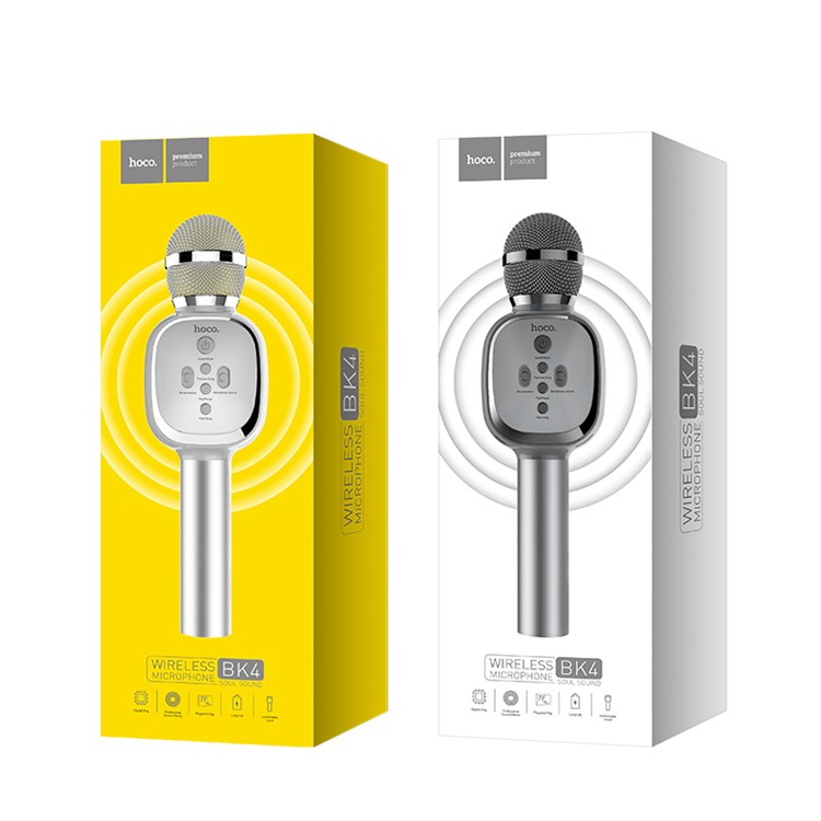 HOCO BK4 Soul Sound KTV Handheld Singing Microphone - Grey-7