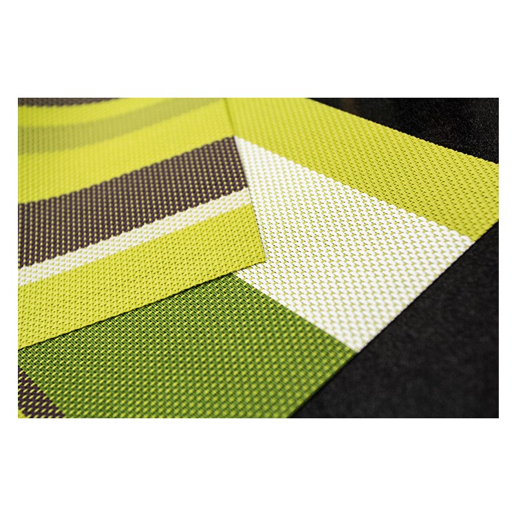 6PCS Stripe Pattern Anti-slip Heat Insulation PVC Placemat for Dining Table - Green-2