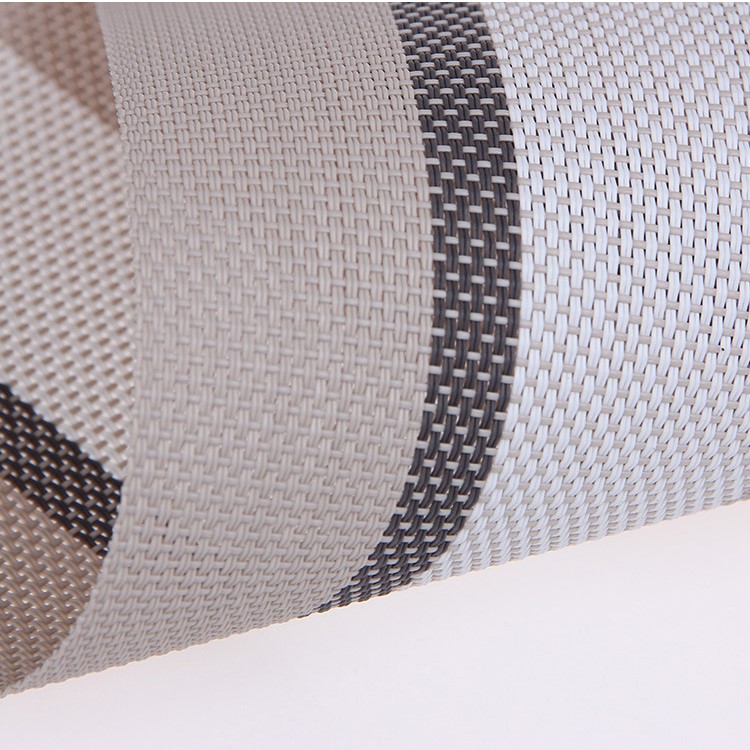 6PCS Stripe Pattern Anti-slip Heat Insulation PVC Placemat for Dining Table - Coffee-4