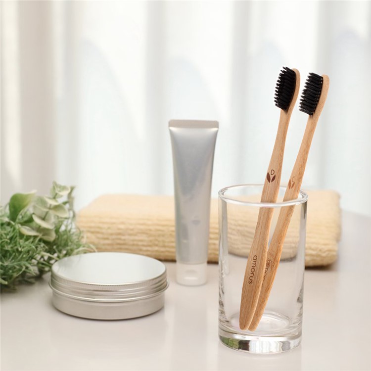 5Pcs/Set Natural Bamboo BPA Free Toothbrush with Character (German Package)-3