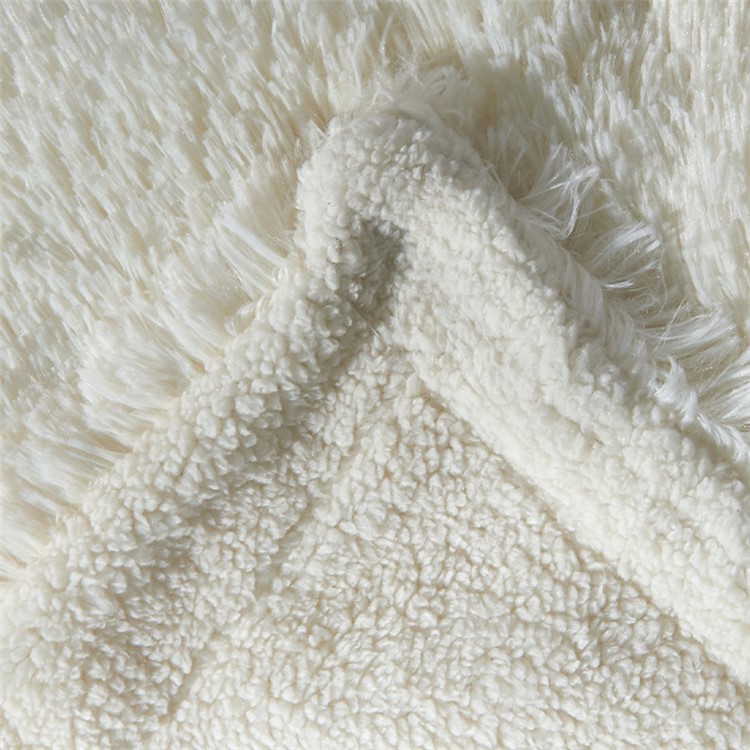 Thick Warm Mink Velvet Fleece Couch Bed Throw Blanket AB Version - White / Size: 180x200cm-8