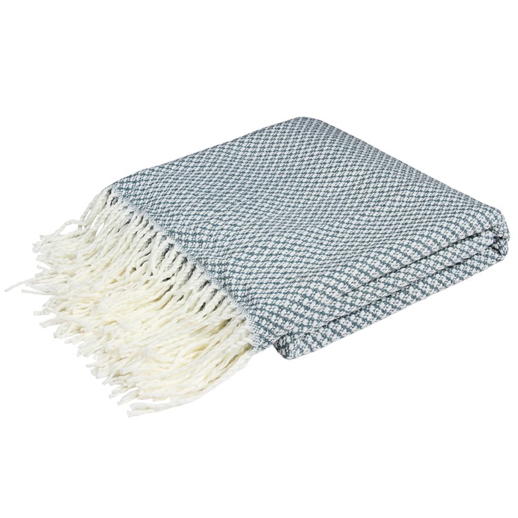 AMORUS Tejer Sofá Manta Aire Acondicionado Oficina Siesta Alfombra Con Hilo De Brillo - Azul-5
