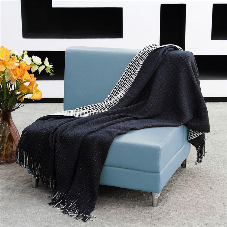 AMORUS Single Side Air Conditioning Carpet Casual Knit Sofa Blanket, Size: 1.3x1.6m-3