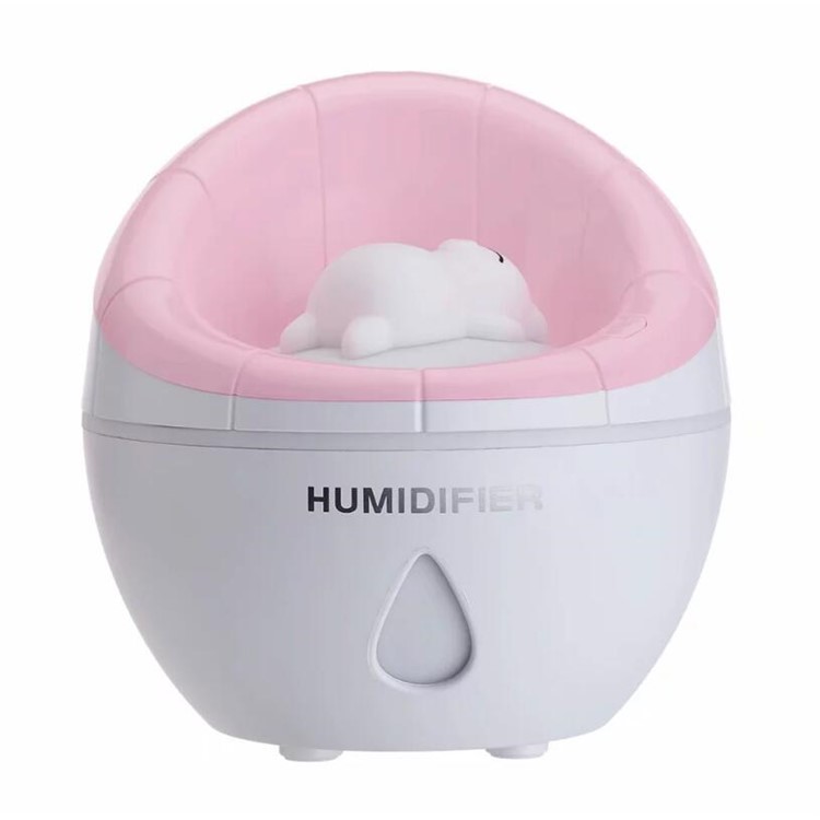 ML-J904 Creative Cute Sofa Humidifier 350ML Air Purifier Colorful Night Light - Pink-2