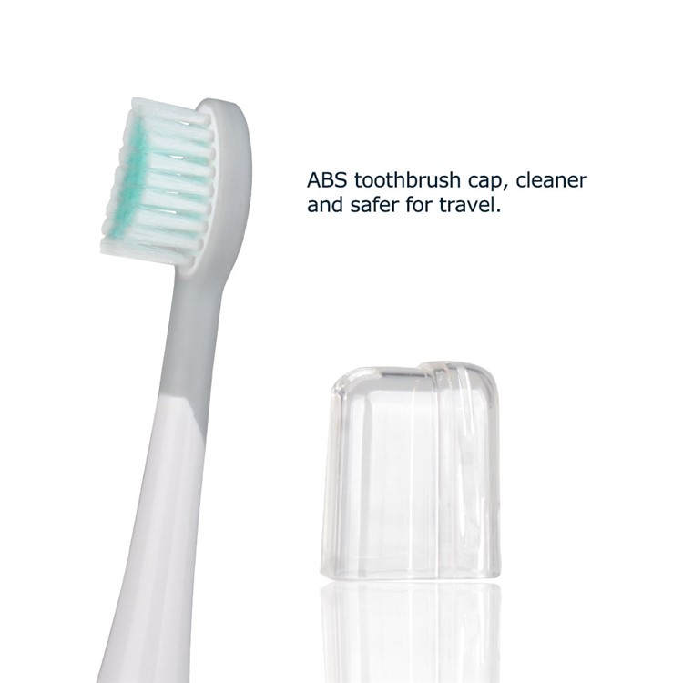 4 Pçs / Set MORNWELL Branco Rubberied Cabeças De Escova De Dentes Com Tampas Para Mornwell D01 / D02 Escova De Dentes Elétrica - Branco-5