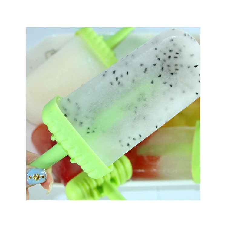 Popsicle Molds Set of 6 DIY Ice Pop Maker with Tray and Drip Guard - Red-4