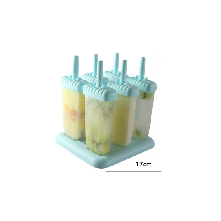 Popsicle Molds Set of 6 DIY Ice Pop Maker with Tray and Drip Guard - Red-5