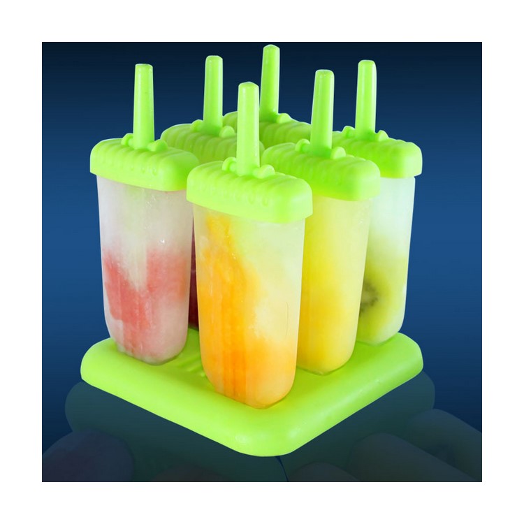 Popsicle Molds Set Of 6 Diy Ice Pop Maker With Tray And Drip Guard Popsicle Molds Set Of 6 Diy Ice Pop Maker With Tray And Drip Guard Green