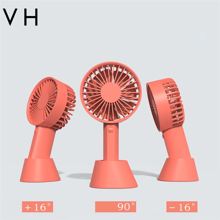 XIAOMI YOUPIN VH Adjustable Base Portable Handheld Fan 3 Wind Speed USB Rechargeable - Pink-3