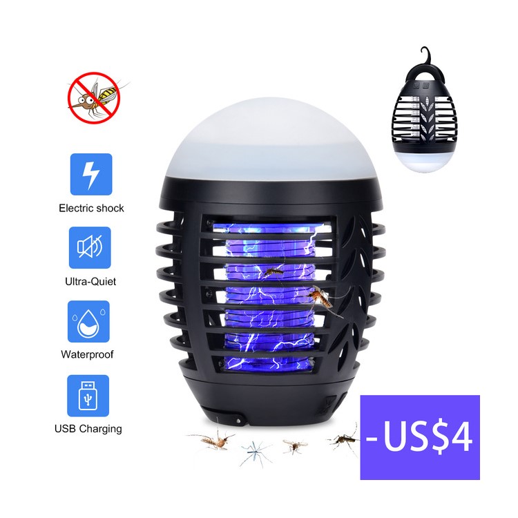 2-in-1 Rechargeable Waterproof Electric Mosquito Killer and LED Light for Indoor and Outdoor-2