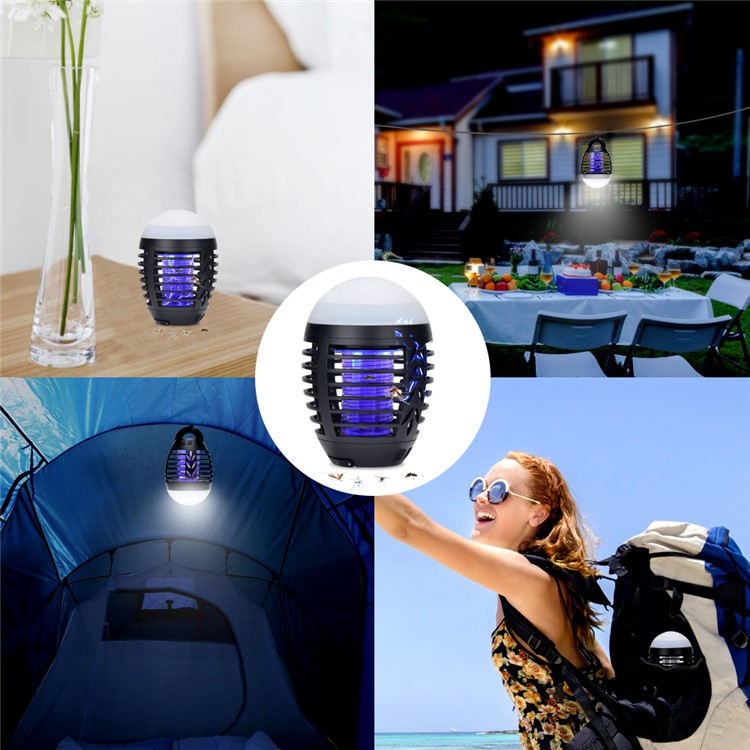 2-in-1 Rechargeable Waterproof Electric Mosquito Killer and LED Light for Indoor and Outdoor-3