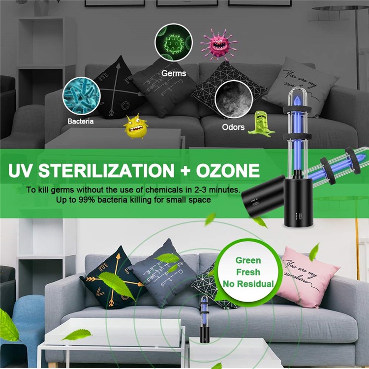 Portable UV Ozone Sterilization Lamp for Small Space Bacterial Killing-7