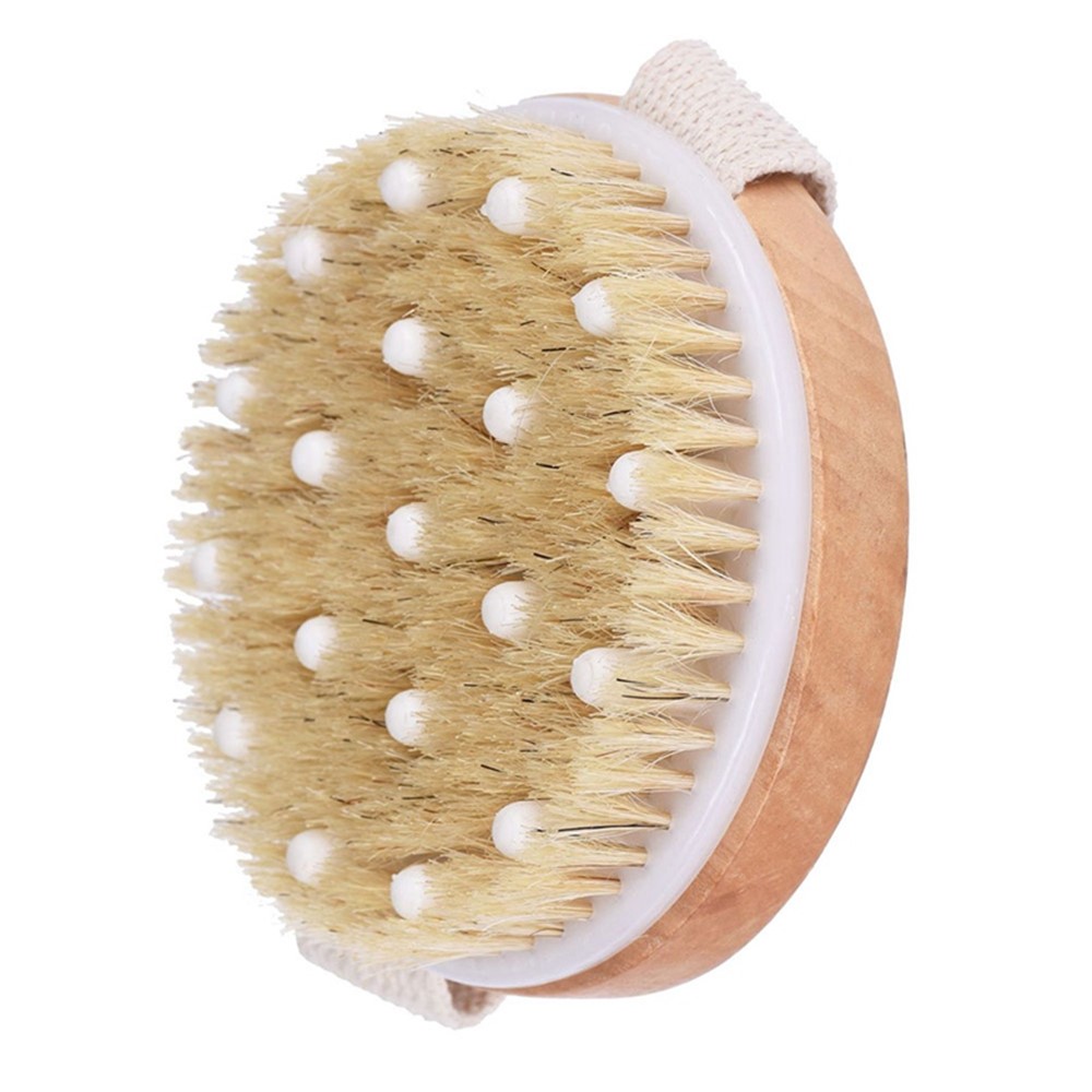 Body Brush Natural Bristle Bath Shower Brush for Massage Removing Dead Skin and Toxins-4