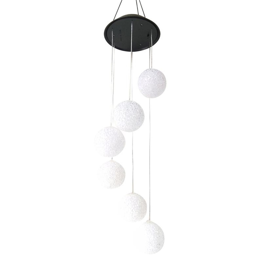 Colgante Solar Viento Carillón Luz LED Luz Cambiante Color Al Aire Libre Jardín Decoración Lámpara-14