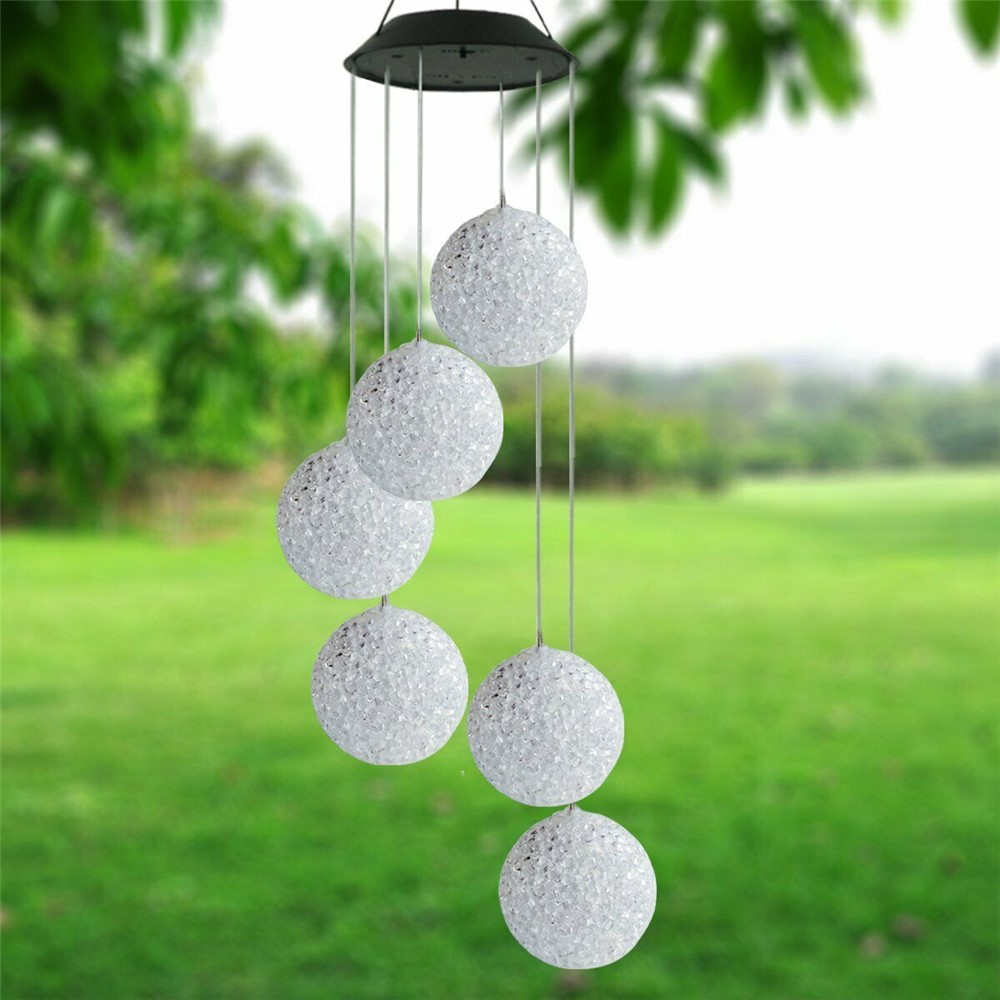 Colgante Solar Viento Carillón Luz LED Luz Cambiante Color Al Aire Libre Jardín Decoración Lámpara-18
