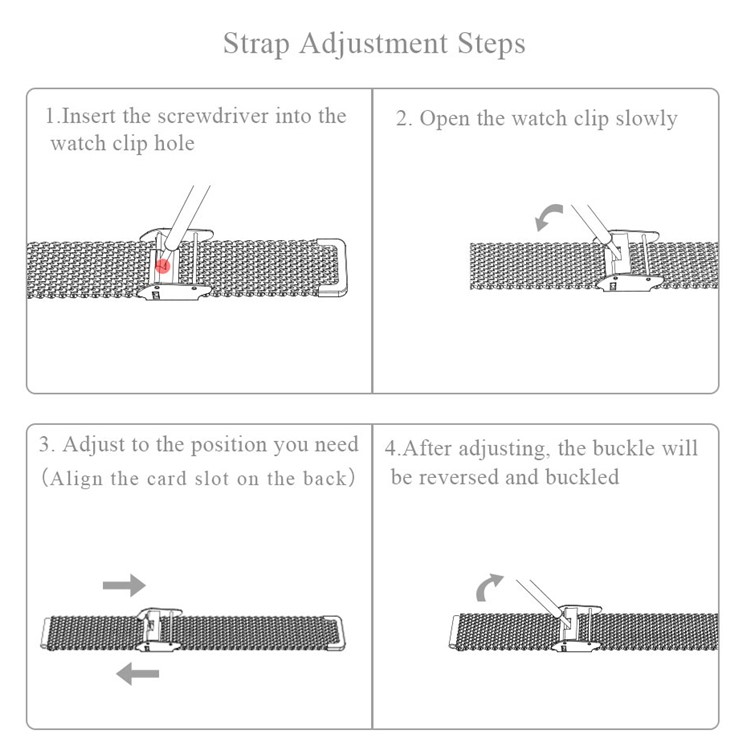 Edelstahl Smart Watch Bands Für Xiaomi Mi Band 3 / Smart Band 4 - Silber--2