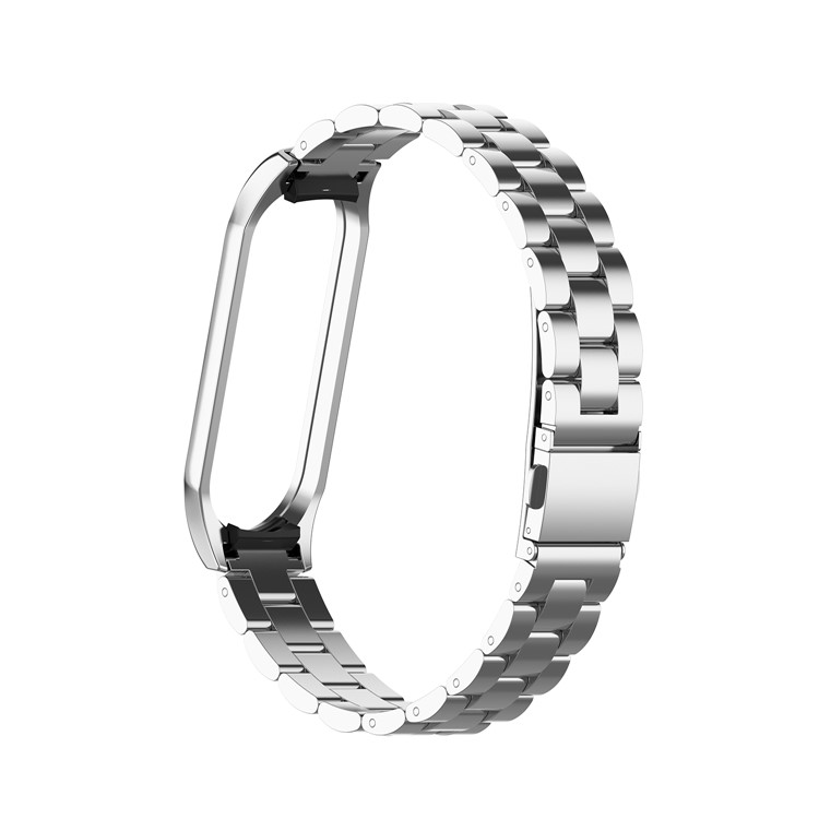 Drei Perlen Edelstahl Uhrenarmband Für Xiaomi Mi Smart Band 4 / Mi Band 3 - Silber--3