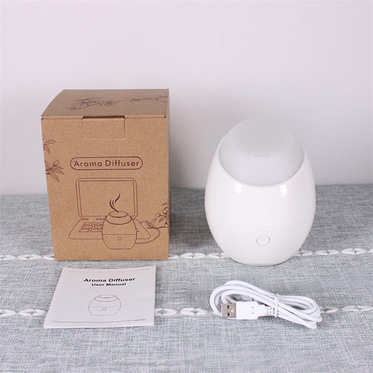 RY35A Aroma Diffuser 120ML USB Aroma Essential Oil Diffuser Air Humidifier Mist Maker 7 Colors Change LED Light for Office Home - White-12
