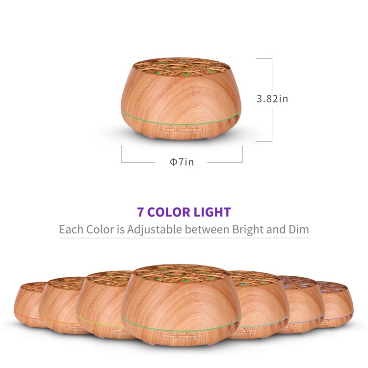 RY31AS 400ML Bluetooth Speaker Smart Aroma Diffuser 400ML Fragrance Ultrasonic Lamp Multifunctional Air Humidifier - Wood-2