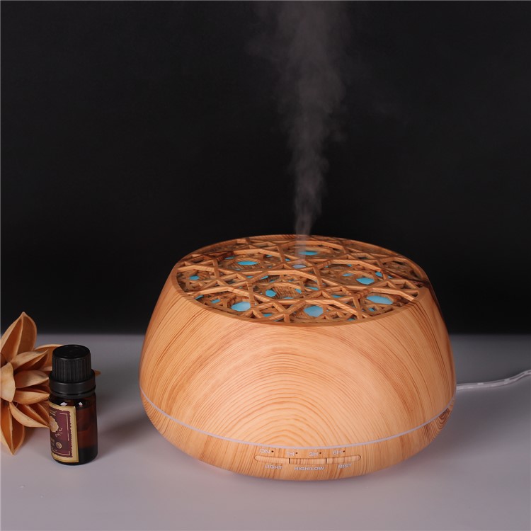 RY31AS 400ML Bluetooth Speaker Smart Aroma Diffuser 400ML Fragrance Ultrasonic Lamp Multifunctional Air Humidifier - Wood-6