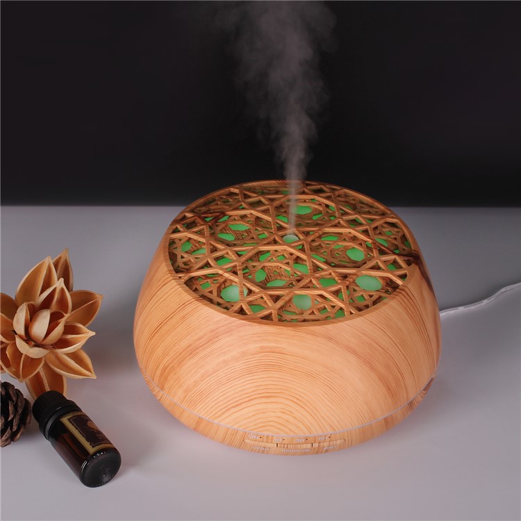 RY31AS 400ML Bluetooth Speaker Smart Aroma Diffuser 400ML Fragrance Ultrasonic Lamp Multifunctional Air Humidifier - Wood-7