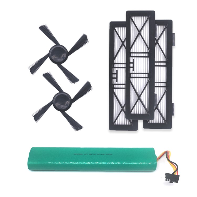 For Neato D70e D75 D80 D85 Battery N706+Side Brush N705*2+Strainer N702*3 Set (NX721)-1