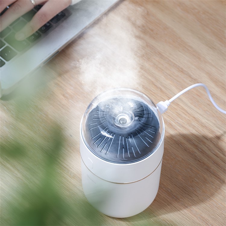 BENKS L27 Small Volcano Mini Home Bedroom Silent Humidifier with Night Light Function - White-3
