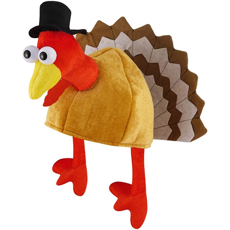 Thanksgiving Turkey Hat Novelty Cooked Chicken Bird Fancy Dress-3